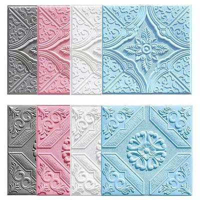 35*35cm Stereo Wand Aufkleber Verdickt Sound Isolierung 3D Schaum Tapete Decke Dekorative Selbst-klebe Tapete Wand Dekor