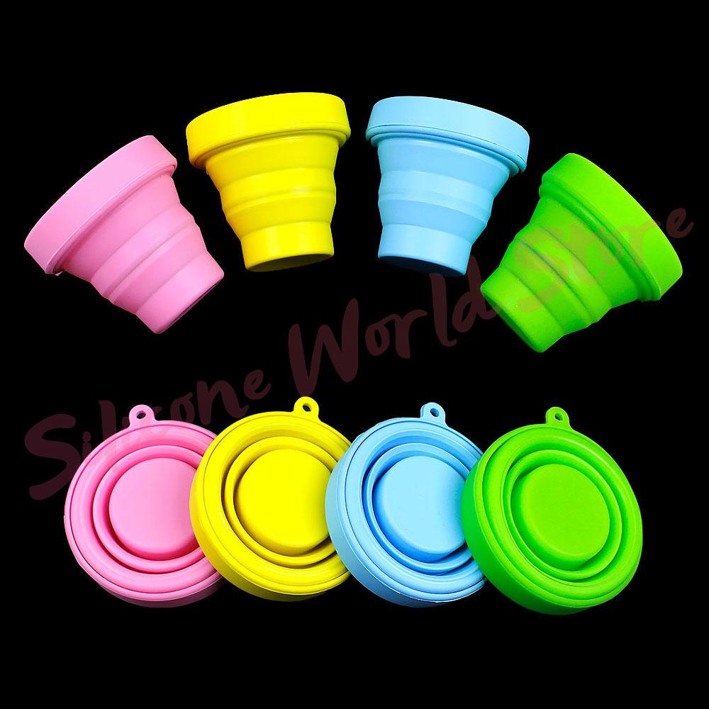 Silicone World Portable Silicone Folding Cup Mouthwash Cups Travel Outdoor Anti Drop Telescopic Cup Coffee Handcup Water Cup