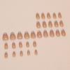 Silver French Removable Fake Nails Set - Short, Wearable, Simple Nail Art Patches