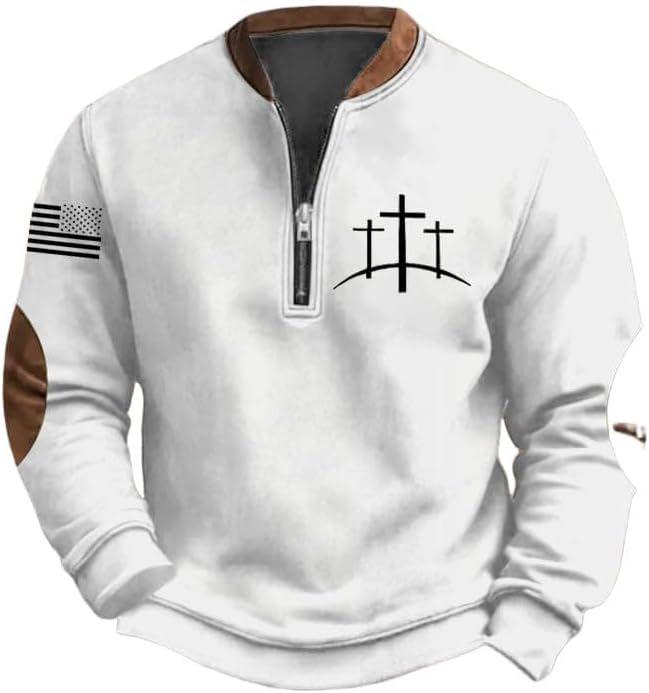 

2026 New Men s Half-Zip Hoodie - European & American Trendy Fashion Style XL