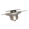 4-Inch Stainless Steel Concealed Floor Drain for Bathroom Square Frame with Round Cover Pop-up Design