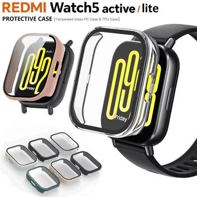 Tvrdené sklo + PC škrupina pre Xiaomi Redmi Watch 5 Active/Lite Kryt Chránič obrazovky Puzdrá na hodinky pre Redmi Watch 5 Lite