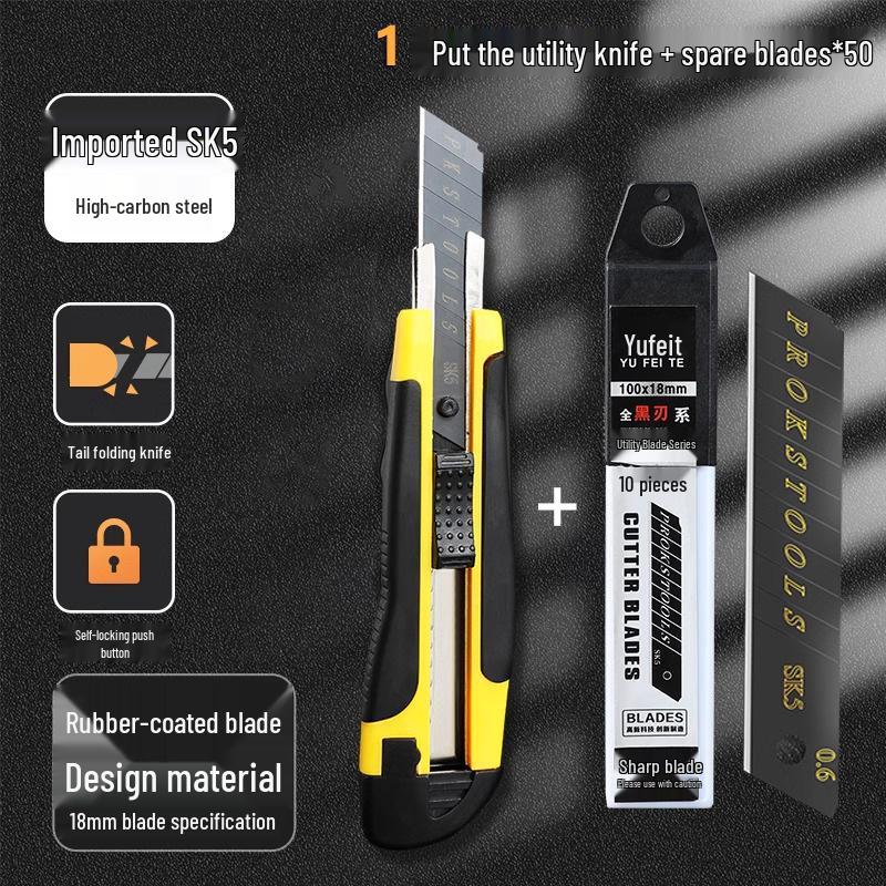 Multifunctional Utility Knife with Steel Blade for Paper and Wallpaper Cutting