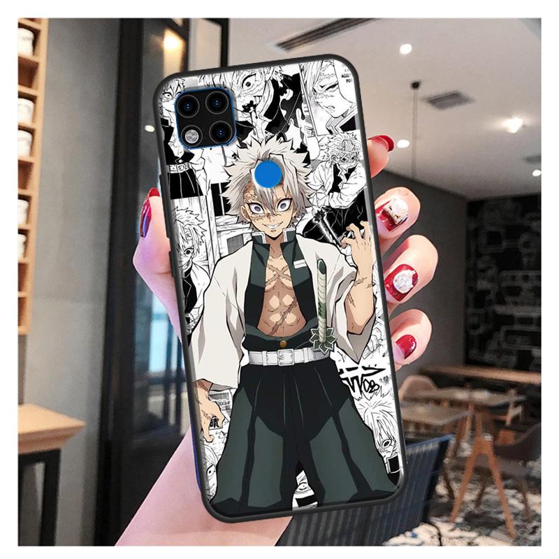 Shinazugawa Sanemi Kimetsu No Yaiba For Xiaomi Redmi Note 11 Pro Phone Case For Redmi 9T 9A 9C 9S 10S Note 9 10 Pro Back Cover