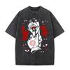 Washed Vintage Anime Hellsing Abraham Van Helsing Vampire Alucard Double Sided Print Tshirts Unisexs s Unisexga Oversized T Shirts
