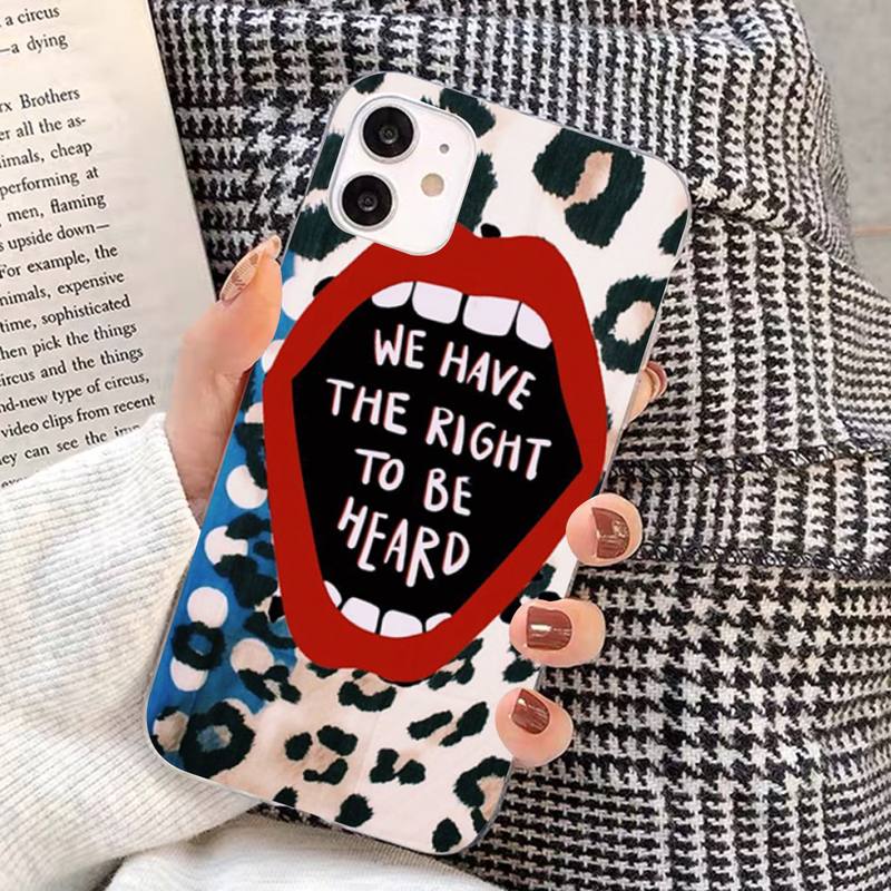 Feminist Feminism Power Girls Phone Case for Iphone 13 8 7 6S Plus X 5S SE 2020 XR 11 12 Mini Pro XS MAX