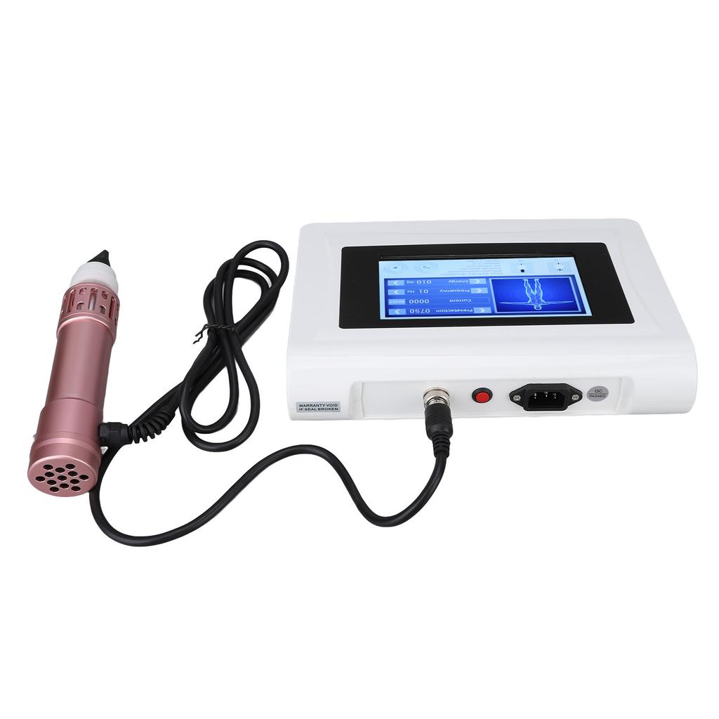 Extracorporeal Shockwave Machine 11 Massage Heads Shock Wave Therapy Device for ED Treatment Rose Gold 100‑240V US Plug