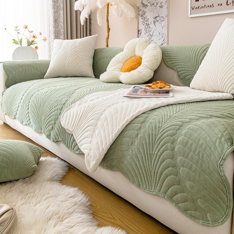 

1 шт. шенилловое полотенце для дивана, противоскользящий чехол для дивана, однотонная толщина, защита от царапин домашних животных, универсальная моющаяся подушка для дивана A-70X70