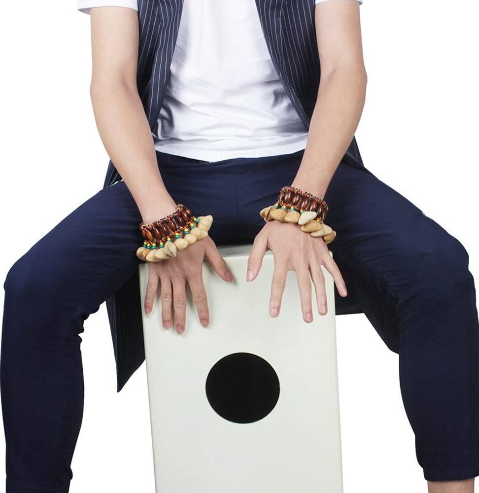 Handmade Nuts Shell Bracelet Handbell for Djembe African Drum Conga Percussion Accessories