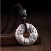 New Glossy Ping An Joy Necklace Ping An Buckle Fu Character Large Pendant Fashion Design Necklace