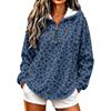 Women's Lightweight Hoodie Leopard Print Sweatshirt Pullover No Pockets