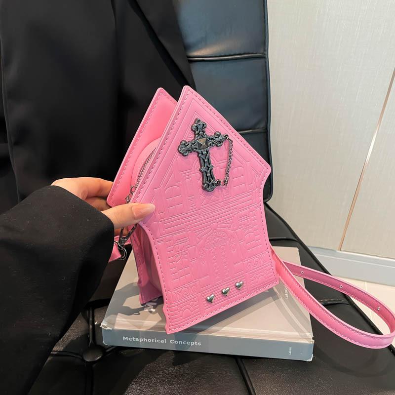 

Personalized and creative small bag women s 2025 new European and American fashion rivet shoulder bag ins crossbody house styling bag чорний