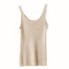 Women's Knitted Color Camisole Vest: Slim, Sleeveless Bandau Top for Layering