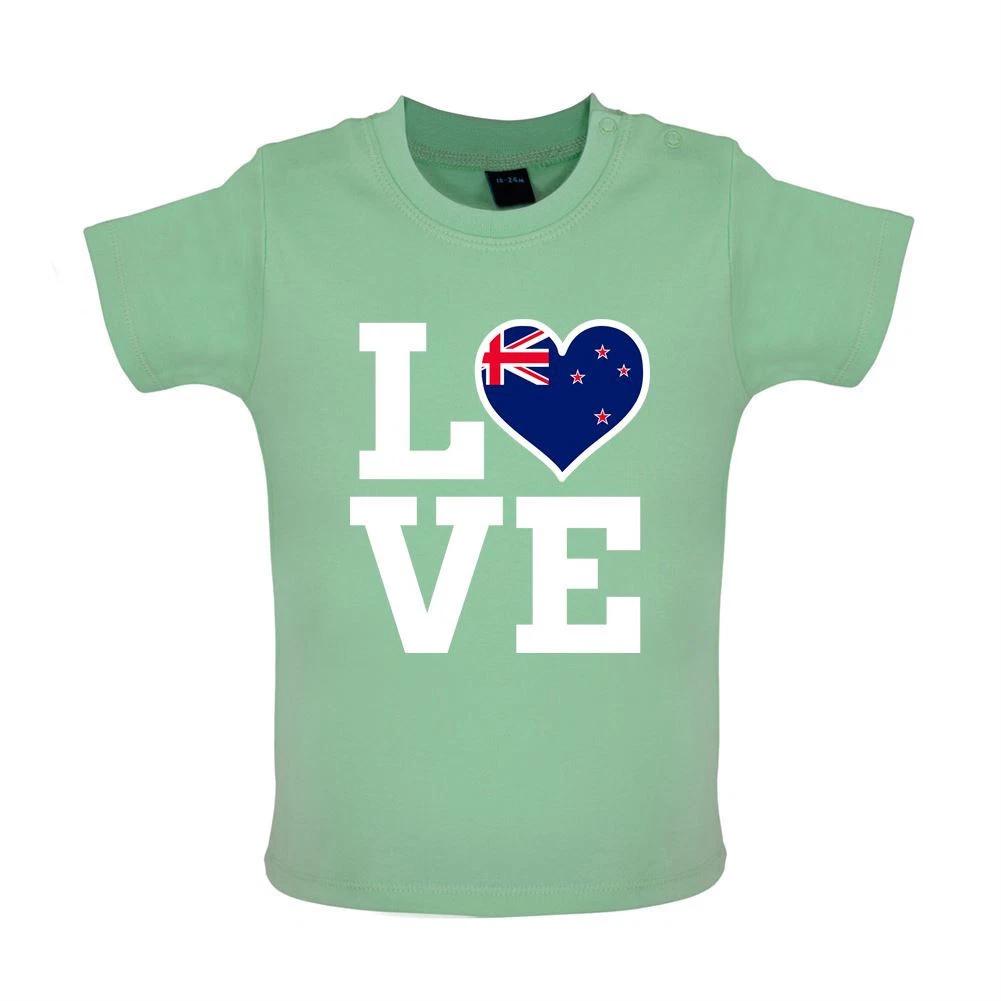 

Love New Zealand Flag - Kids Baby Kids Boys Girls Unisex T-Shirt / Bodysuit - Wellington NZ Country All 150