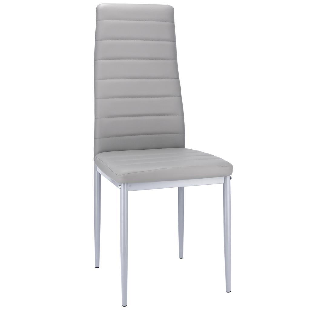 6 X VERUM Chair, Gray Eco-leather