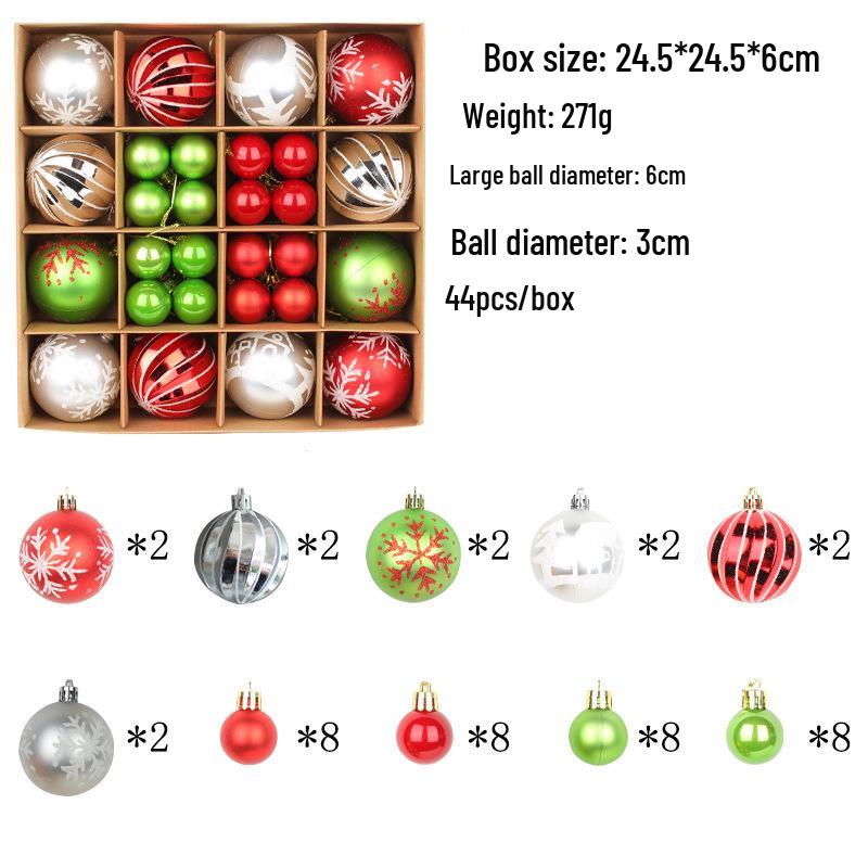 Hong Kong Love Christmas Ornament Set: Creative Painted Hanging Balls for Tree & Party