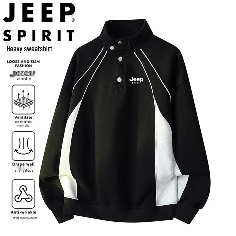 JEEP SPIRIT Men s Loose Fit Long-Sleeve T-Shirt M