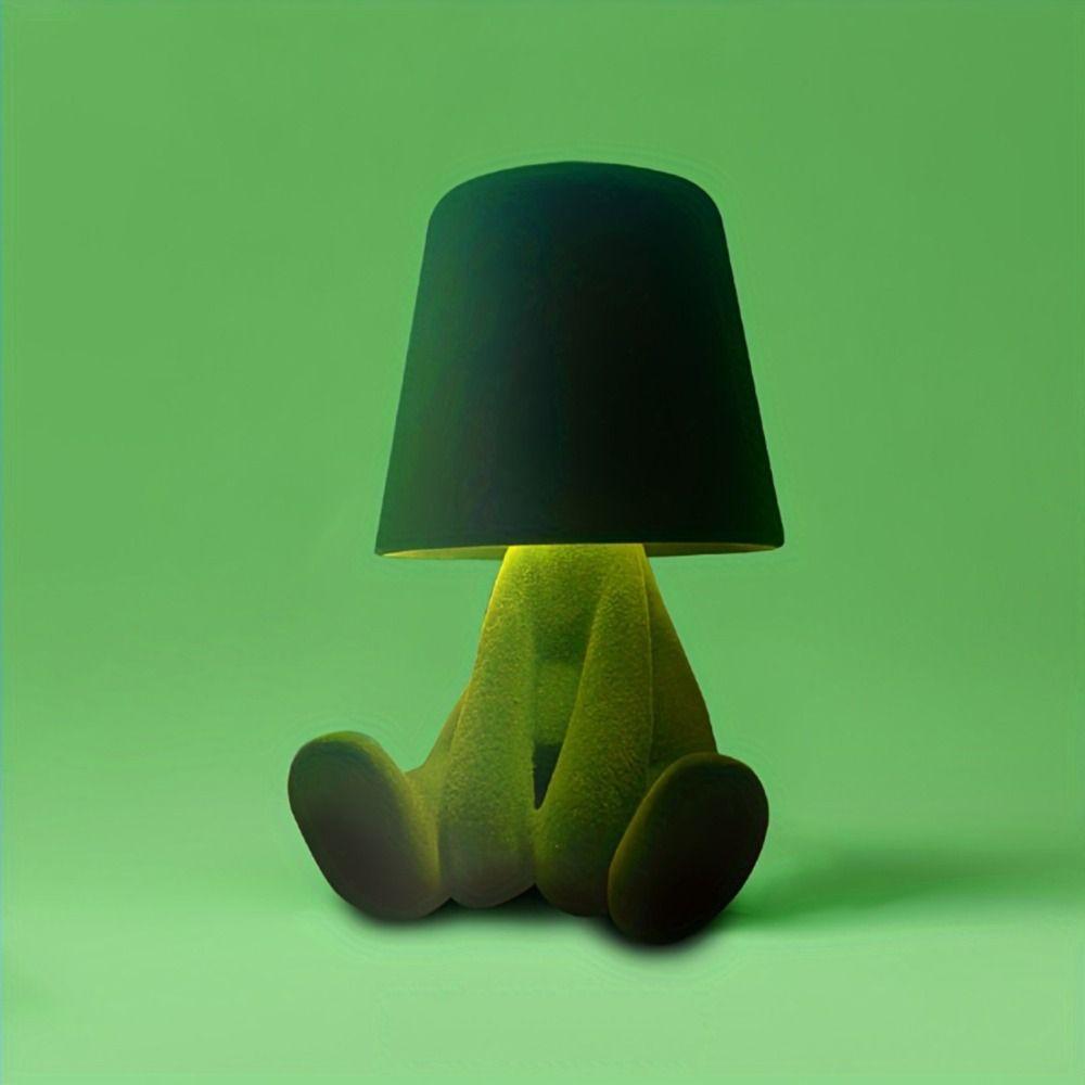 Touch Control Table Lamp Colorful Design Flocking Texture Night Lamp Creative Shape Mini Size Desk Light Bedroom Use