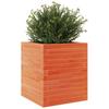 Plant Pot Wax Brown 40x40x46 cm Solid Pine Wood