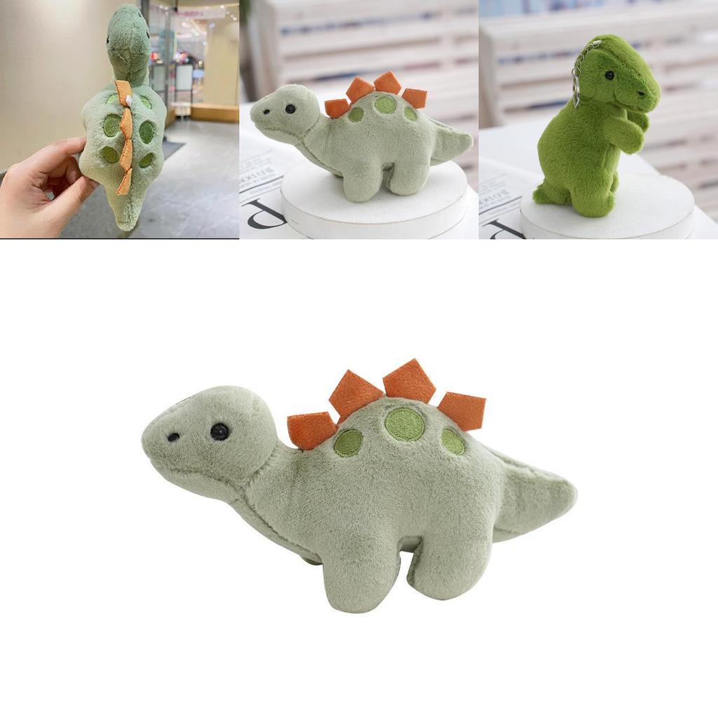 Chaveiro de Pelúcia de Dinossauro Adorável 2024 Decoração Fofa de Corrente para Bolsa/Carro de Algodão PP