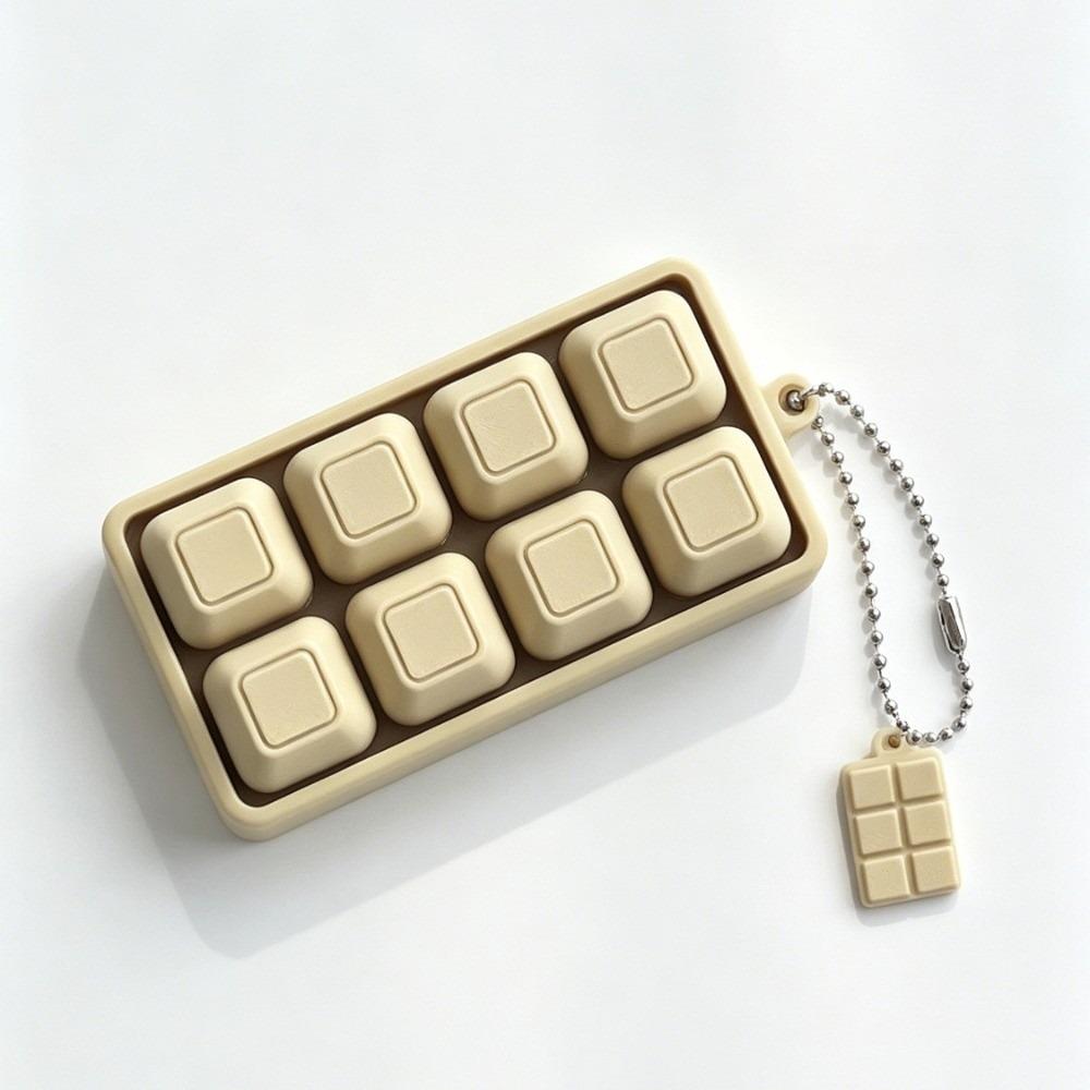 Key Cap Clicker Keycap Fidget Keychain 8 Keys Mechanical Keyboard Keychain Adults