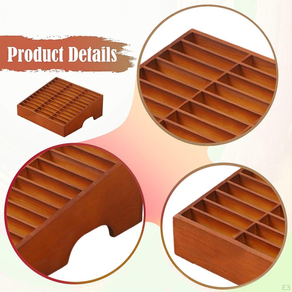 Desktop-Aufbewahrung Telefonverwaltung Multifunktionaler Rustikaler Tischplatten-Organizer 36 Fächer für Schreibtisch