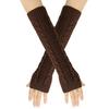 Women's Winter Warm Wool Gloves, Fingerless Long Sleeve Extended Gloves
