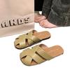Flat-bottomed bag head cool slippers women's summer wear new hollow hole shoes one foot lazy half slippers
