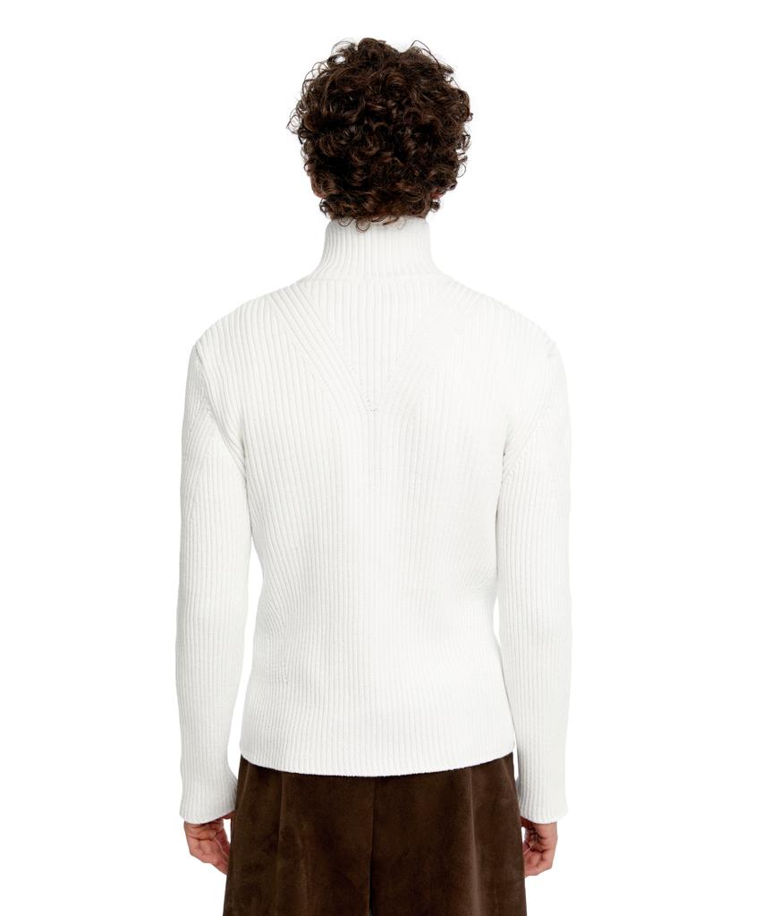 ERA Men Slim-Fit Zip-Up Sweater - White