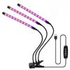 Fernbedienung LED Pflanzenwachstum Mehrkopf-Clip Pflanzenlampe Blumen-Timing Vollspektrum Tisch Sukkulenten Fülllicht