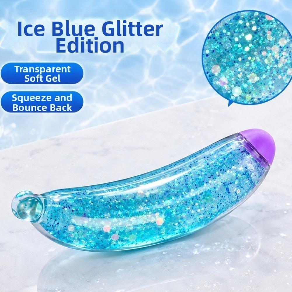 Glitter Fidget Squeeze Toy Slow Rising Glitter Squeeze Toy New Slow Rising Toy for Anti-Anxiety синий
