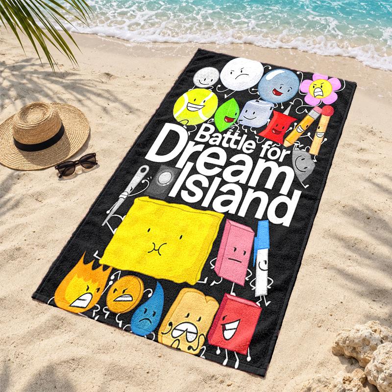 BFDI Characters Microfiber Beach Towel Quick Dry Sand Free Lightweight Beach Towels for Travel Swimming Camping