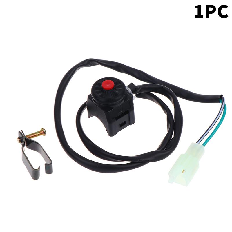 Motorcycle Kill Switch Red Push Button Horn Starter Control Switch Dirt Bike Atv Utv Dual Sport For 22Mm Handlebar Mounted Bars