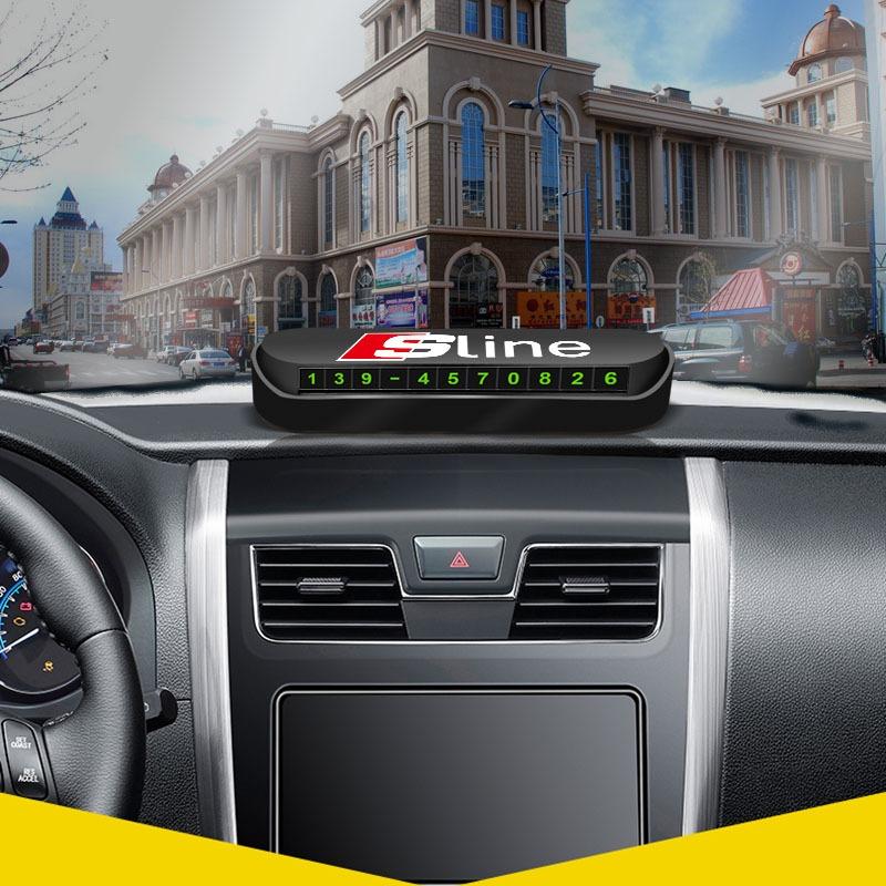 1Pcs New Car Temporary Parking Card Plate Badge Car Styling for Audi S5 S6 S7 S4 S8 TT TTS A4 B8 A3 B6 A6 C7 C6 B7 Q5 Q7 C5 A5 B5 A7 A1