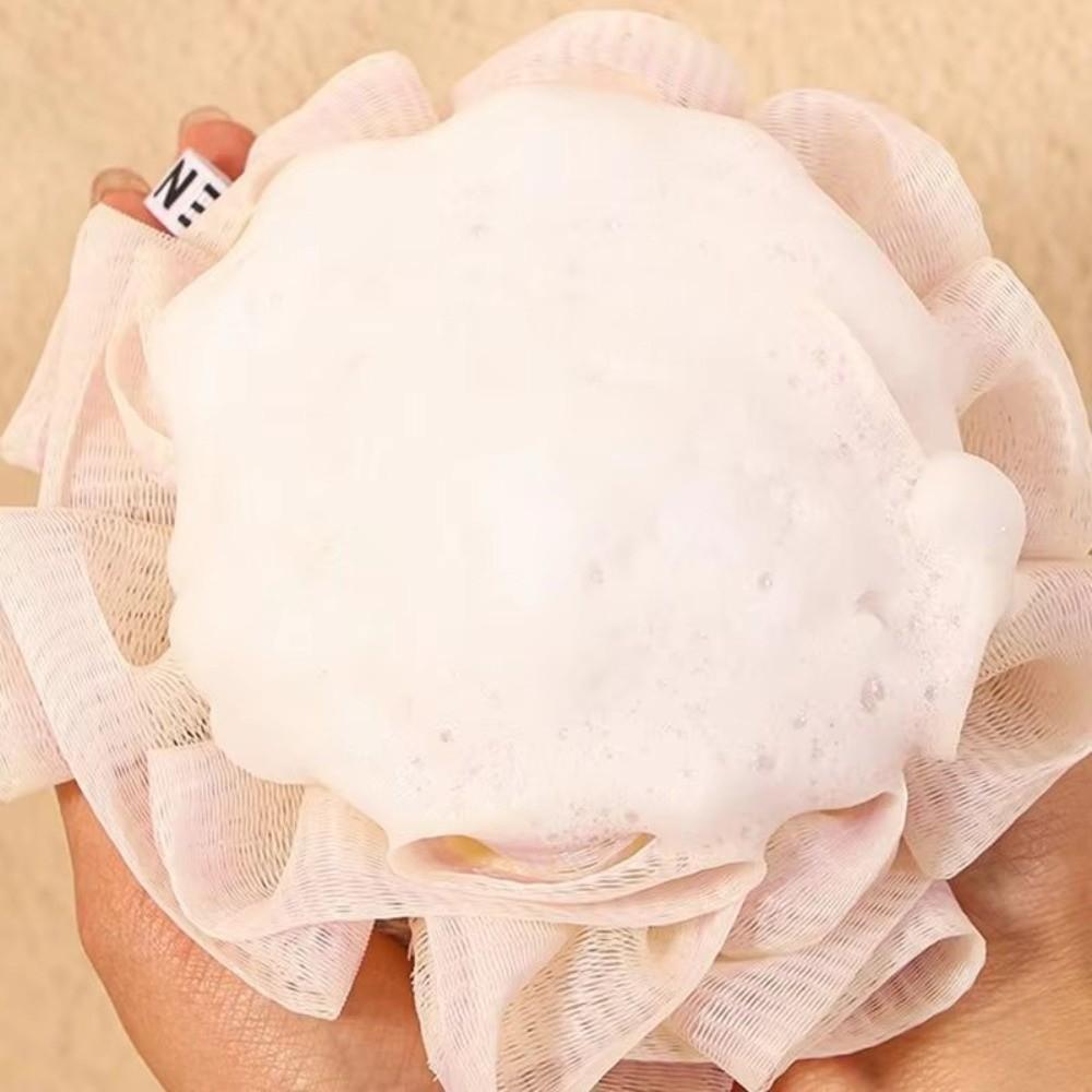 New 2-In-1 Bath Ball Towel Hangable Quick Dry Bath Sponge Skin-friendly Soft Face Cleaning Ball Bath Time