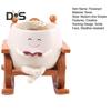 Smile Face Flower Pot Resin Rocking Chair Reading Planter Pot Smiling Succulent Flowerpot for Indoor Outdoor Plants