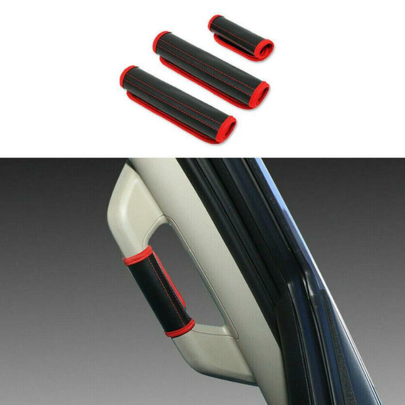For Chevrolet Silverado GMC Sierra 14-18 Inner Handle Protective Leather Cover3*