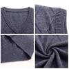 Mens Sweater Autumn Winter Sweater V -Neck Sleeveless Vest Pull Homme Knitted Cashmere Wool Pullover 