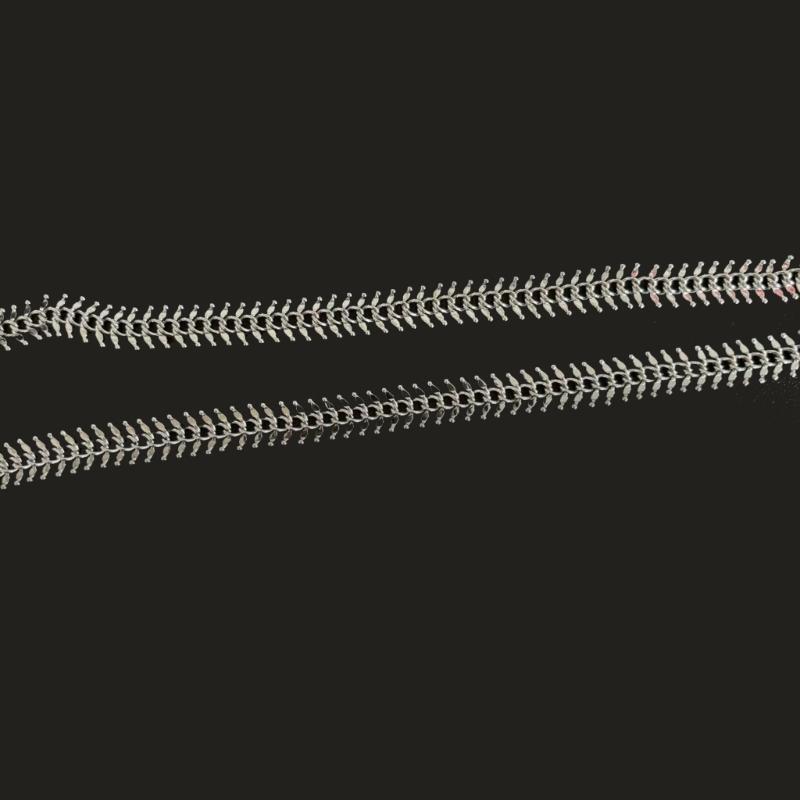 Retro Punk Style Waist Chain Fishbone Design Body Jewelry 78cm Length Metal Texture Suitable for Daily Wear and Concerts