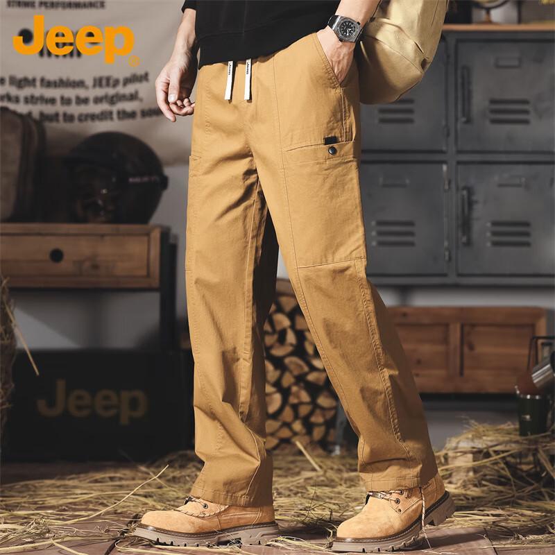 Jeep Men's Autumn/Winter Straight-Leg Casual Workwear Pants