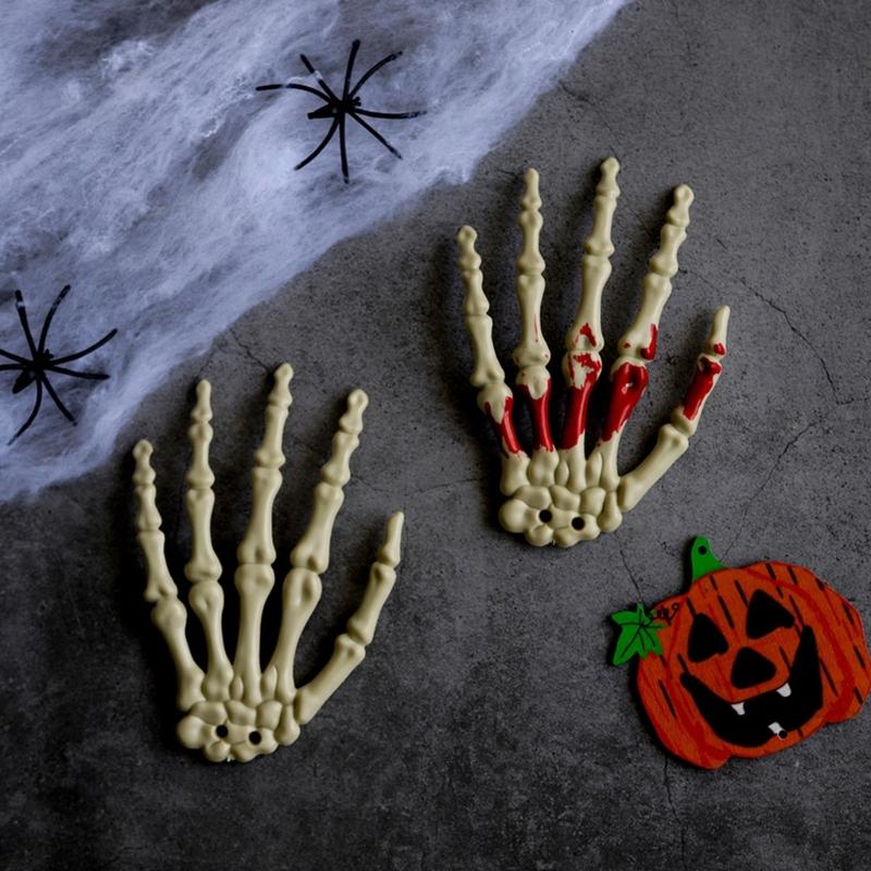 Halloween Skeleton Hands Realistic Plastic Skeleton Hands for Halloween Haunted House Themed Party Decoration Props