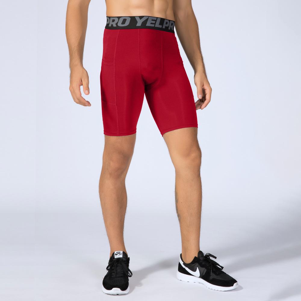 Men s PRO Quick-Dry Fitness Shorts with Pockets - Sweat-Wicking, Elastic Compression for Running & Training Small
