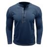Men's Long Sleeve Colorblock Henley Shirt