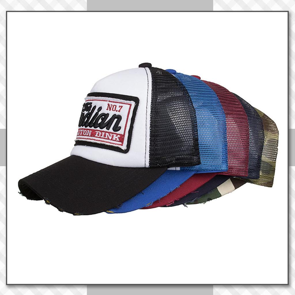 Chrome Crane CB335 Mesh Cap with Embroidered Logo and English for Men and Women (Blue) Letters, Casual, Outdoor,