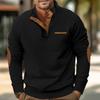 Frühlings- und Herren-Sweatshirt mit Stehkragen ist ein lässiges Outdoor-Pullover-Oberteil