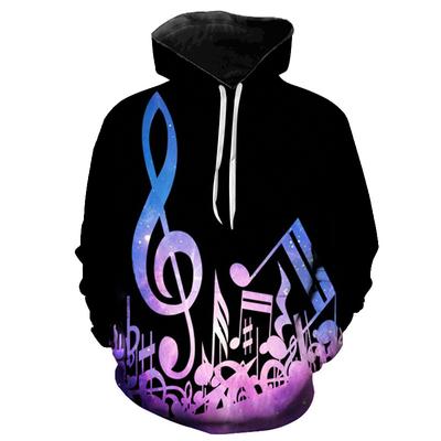 Musiknoten 3D-gedruckte Kapuzenpullover Sweatshirts Herren Damen Winter Musik Lässig Langarm Pullover Hip Hop Lustige Streetwear Kapuzenpullover