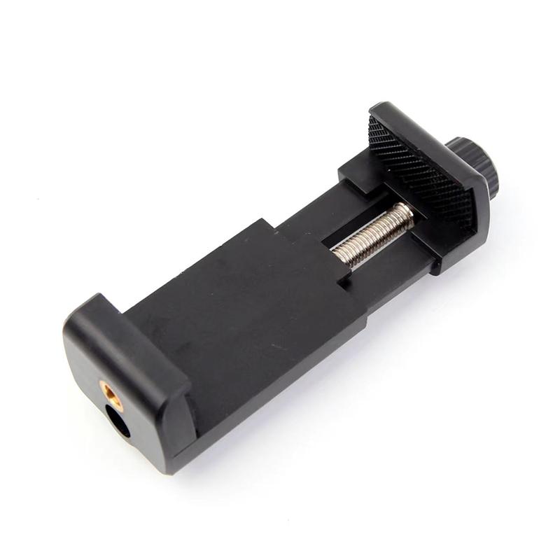 

Двухотверстие Держатель для телефона для Адаптера крепления на штатив Поддержка мобильного телефона Трипод Сотовый Держатель для смартфона Зажим для штатива Клипса чёрный