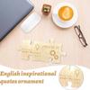Wooden Puzzle Inspirational Decor – A Desk Ornament Featuring Motivational English Quotes