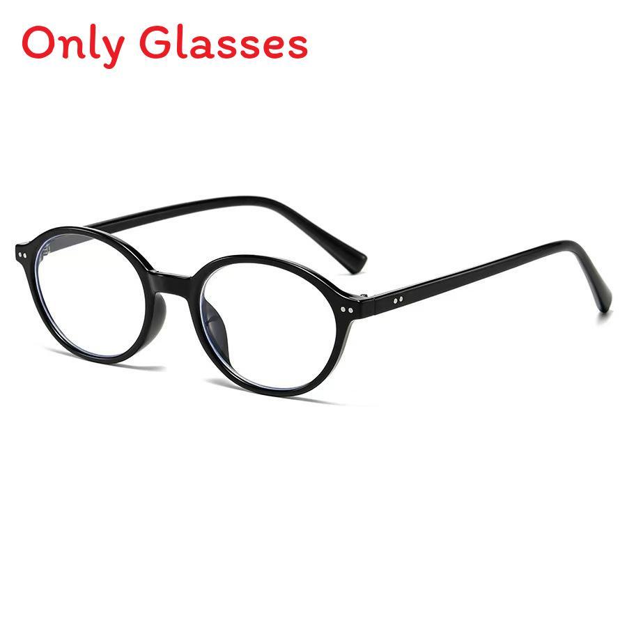 Vintage Oval Blue Light Blocking Glasses With Tortoiseshell Frame For Men Women