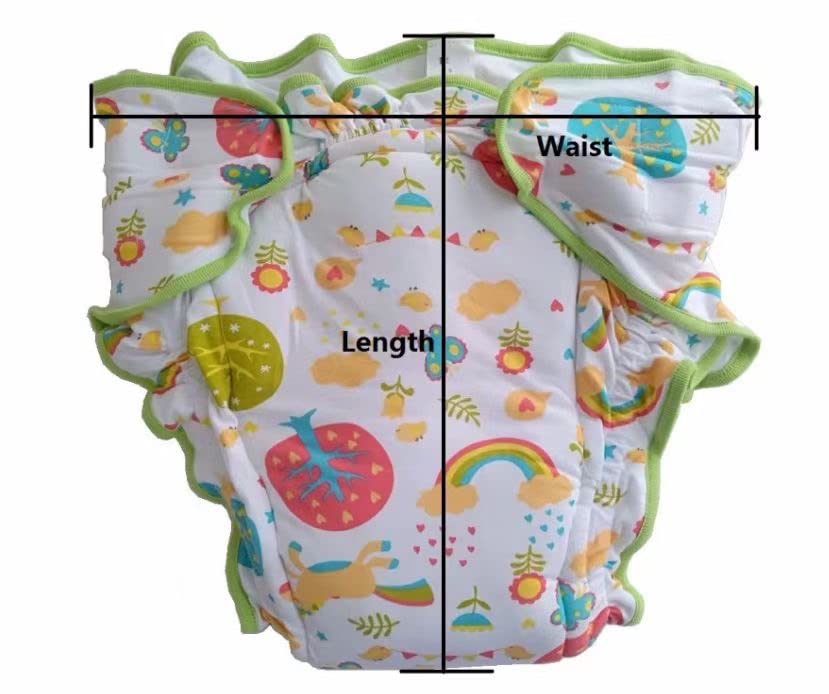ABDL Vodotěsná inkontinenční plenka pro dospělé Velikost pro ošetřovatelskou postel, Noční pomočování, Trénink, Roztomilý dívčí potisk, Kryt, Kalhotky, M, Senioři, Péče, Kryt, Kalhotky, Růžová,